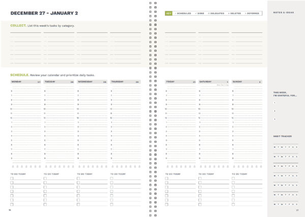 ProAction Planner Weekly Pages